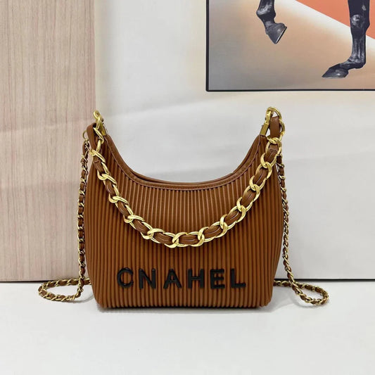 Chanel Hand Bag Dark Brown 27 cm حقيبة شانيل هاند باج بني