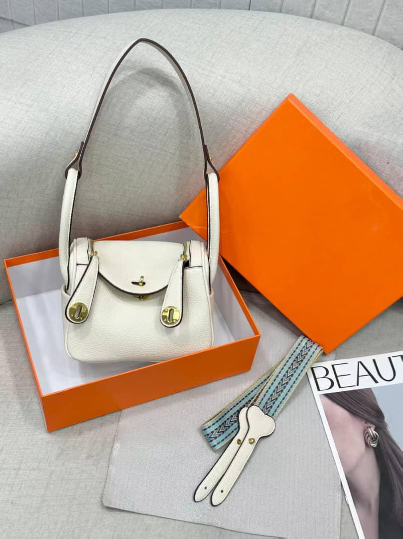 Hermes Mini Lindy 20 cm Wht