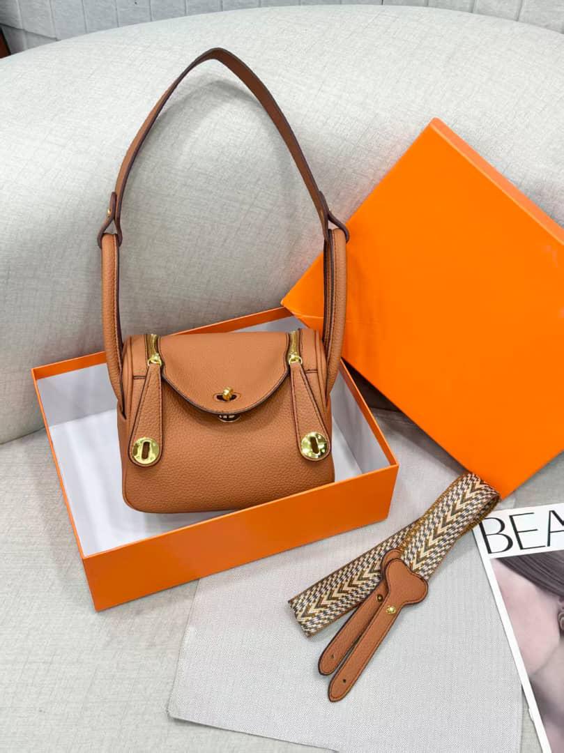 Hermes Mini Lindy 20 cm Brn